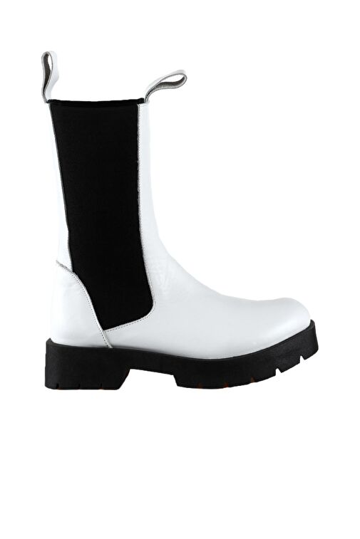 Bueno Shoes Beyaz Deri Kadın Topuklu Bot 01wt2508 - Görsel 2