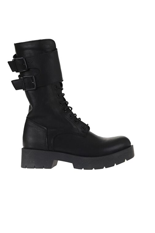 Bueno Shoes Siyah Deri Kadın Düz Bot 01wt2513 - Görsel 2