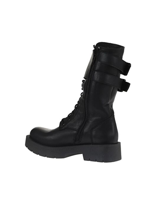 Bueno Shoes Siyah Deri Kadın Düz Bot 01wt2513 - Görsel 5