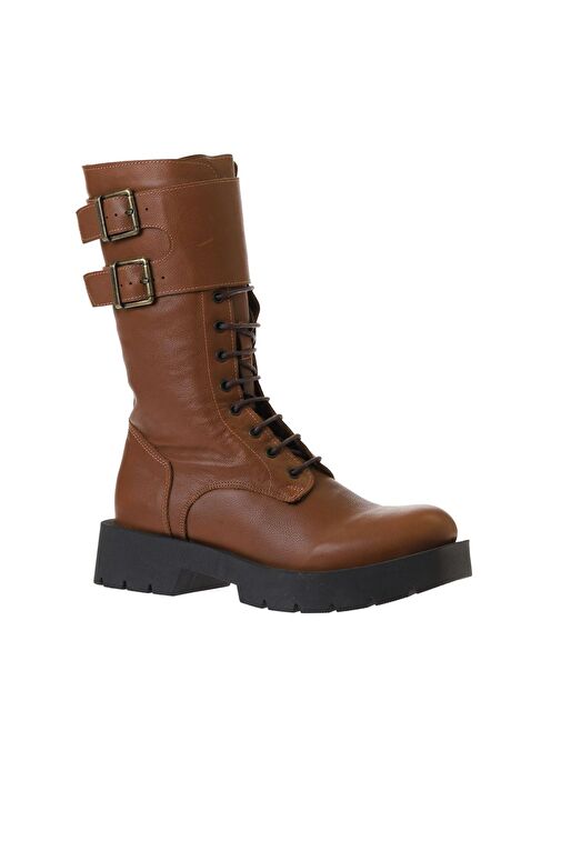 Bueno Shoes Taba Deri Kadın Düz Bot 01wt2513 - Görsel 3