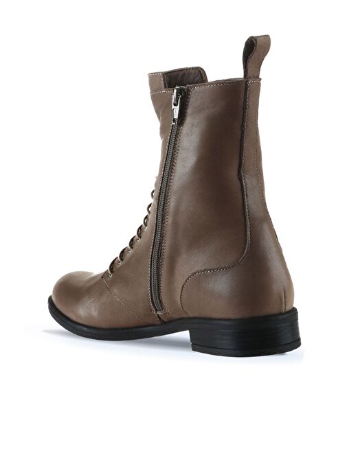 Bueno Shoes Gri Deri Kadın Düz Bot 01wt2603 - Görsel 5