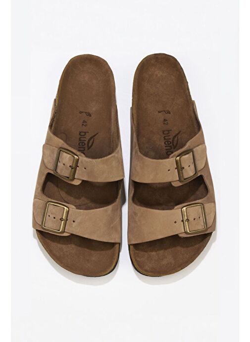 Bueno Shoes Kum Nubuk Deri Kadın Düz Terlik 05wt100 - Görsel 2