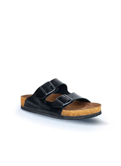 Bueno Shoes Siyah Açma Deri Kadın Düz Terlik 05wt100 - Görsel 3