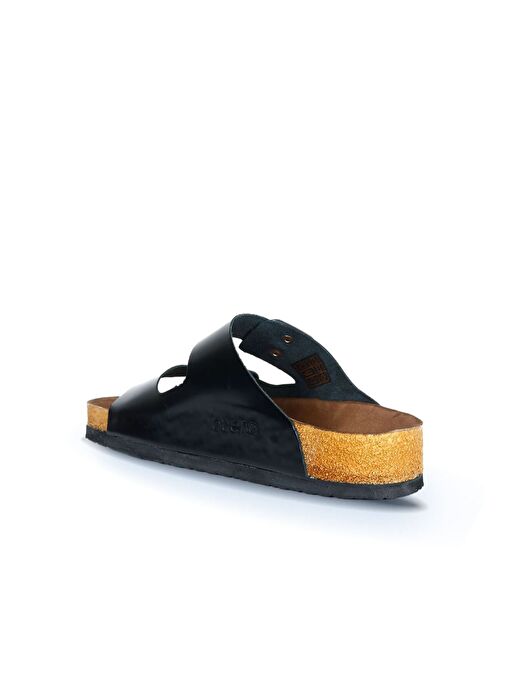 Bueno Shoes Siyah Açma Deri Kadın Düz Terlik 05wt100 - Görsel 5