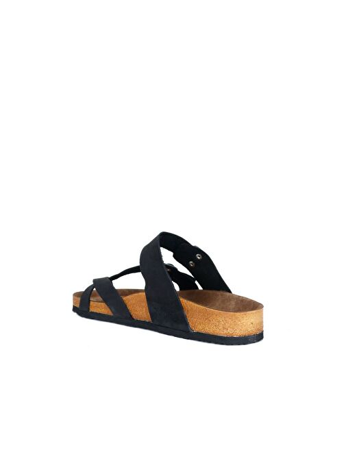Bueno Shoes Siyah Greyzi Deri Erkek Parmak Arası Terlik 05mt102 - Görsel 5