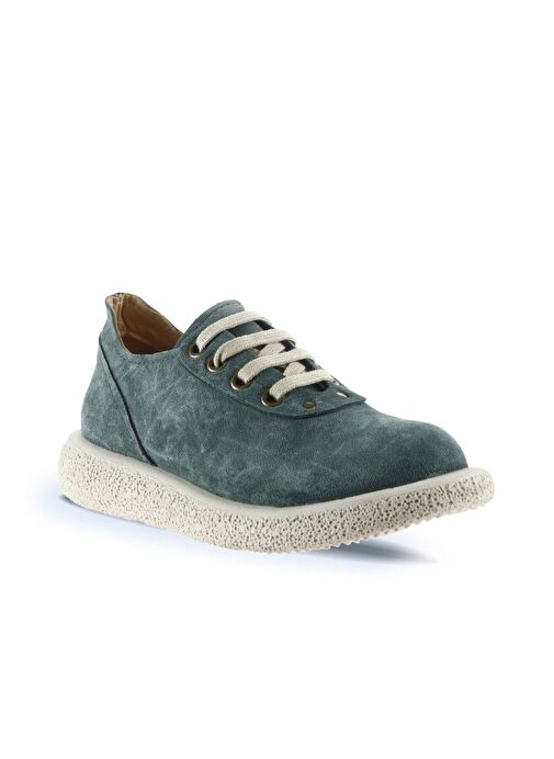 Bueno Shoes Yeşil Süet Kadın Düz Ayakkabı 01wu8904 - Görsel 3
