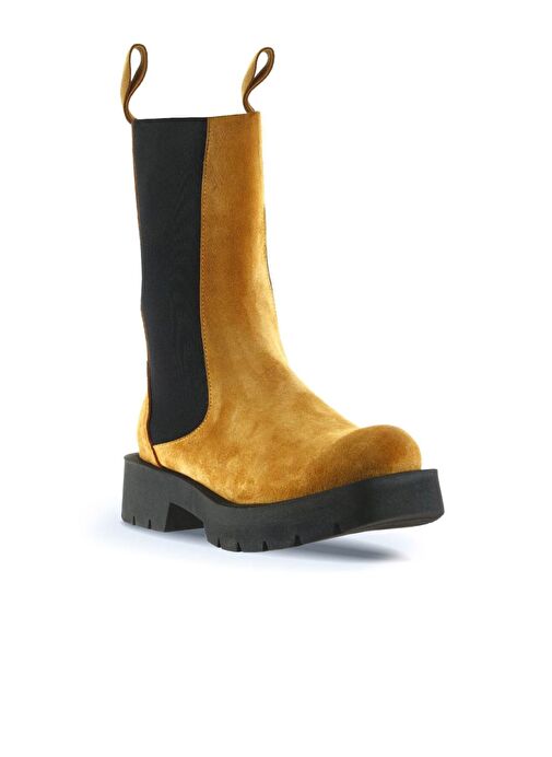 Bueno Shoes Sarı Süet Kadın Topuklu Bot 01wt2508 - Görsel 3