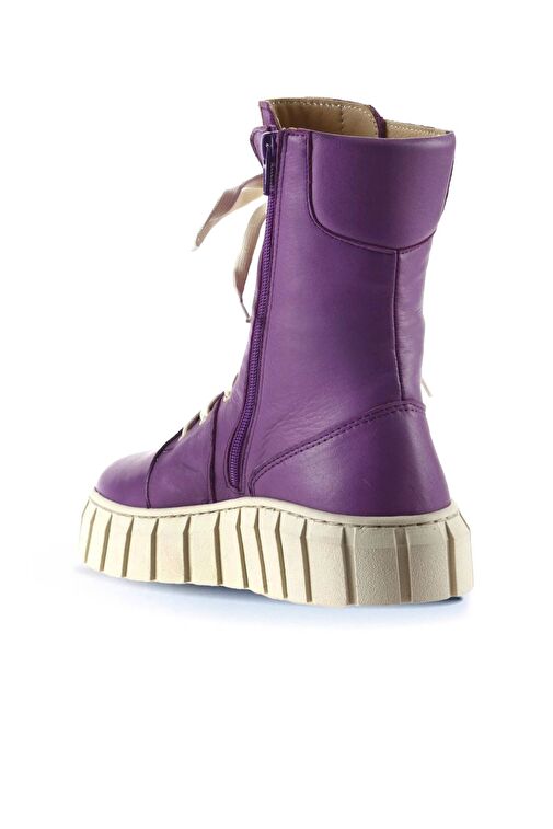 Bueno Shoes Lila Deri Kadın Düz Bot 01wt3404 - Görsel 5