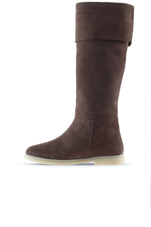 Bueno Shoes Gül Kurusu Süet Kadın Düz Çizme 01wt3307 - Görsel 4