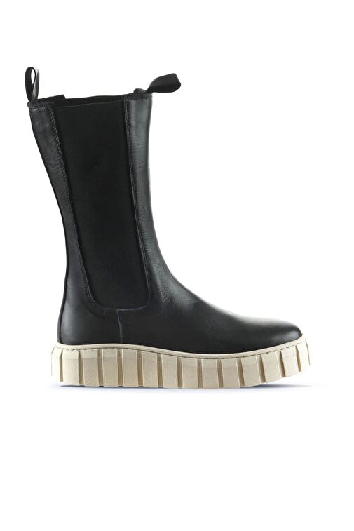 Bueno Shoes Siyah Deri Kadın Dolgu Topuklu Bot 01wt3410 - Görsel 2