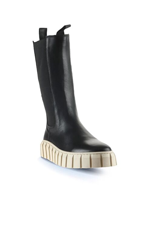 Bueno Shoes Siyah Deri Kadın Dolgu Topuklu Bot 01wt3410 - Görsel 3