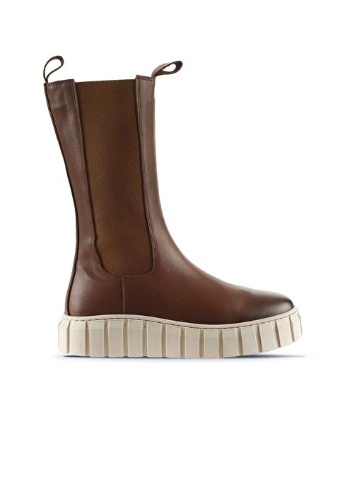 Bueno Shoes Taba Deri Kadın Dolgu Topuklu Bot 01wt3410 - Görsel 2