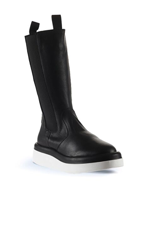 Bueno Shoes Siyah Siyah Deri Kadın Dolgu Topuklu Bot 01wt5800 - Görsel 3