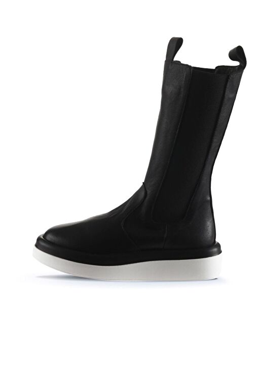 Bueno Shoes Siyah Siyah Deri Kadın Dolgu Topuklu Bot 01wt5800 - Görsel 4