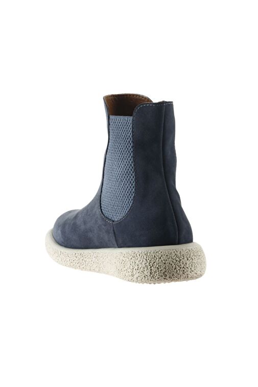 Bueno Shoes Mavi Süet Kadın Düz Bot 01wu8905 - Görsel 5