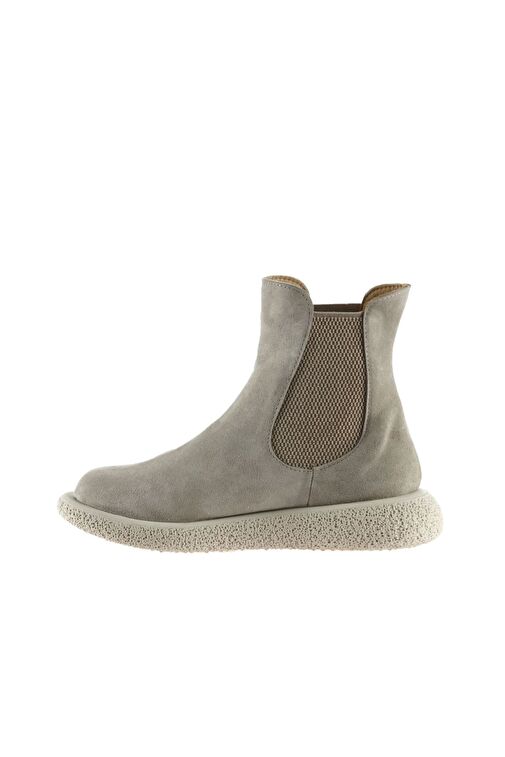 Bueno Shoes Bej Süet Kadın Düz Bot 01wu8905 - Görsel 4