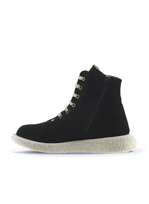Bueno Shoes Siyah Süet Kadın Düz Bot 01wu8906 - Görsel 4