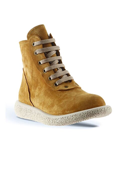 Bueno Shoes Sarı Süet Kadın Düz Bot 01wu8906 - Görsel 3