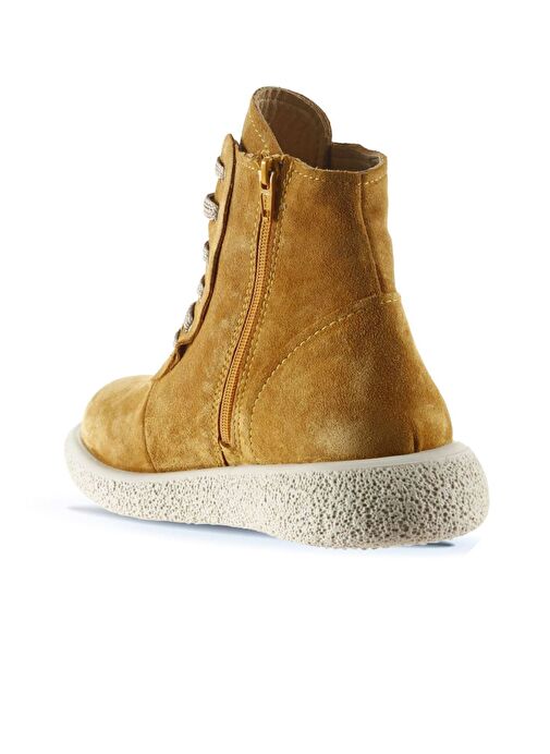 Bueno Shoes Sarı Süet Kadın Düz Bot 01wu8906 - Görsel 5