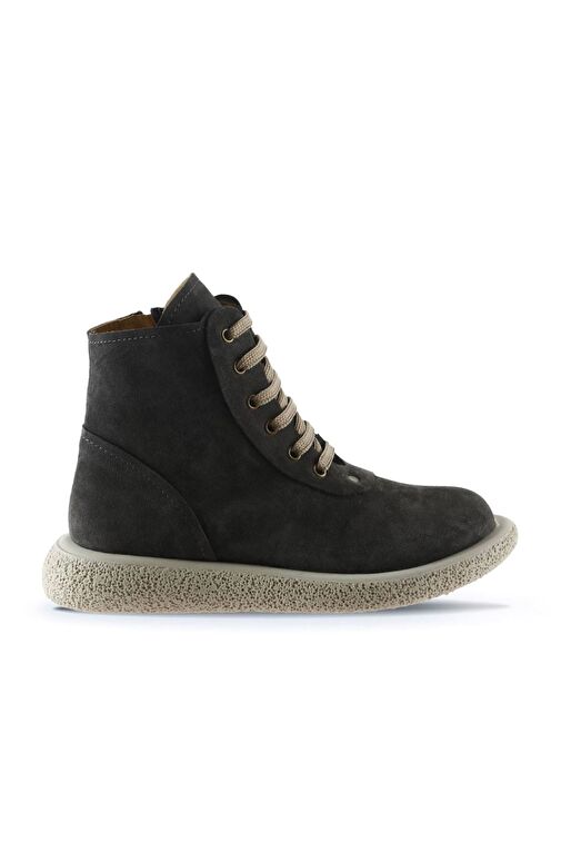 Bueno Shoes Gri Koyu Süet Kadın Düz Bot 01wu8906 - Görsel 2