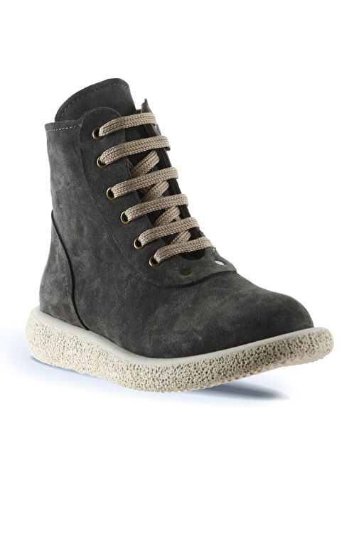 Bueno Shoes Gri Koyu Süet Kadın Düz Bot 01wu8906 - Görsel 3