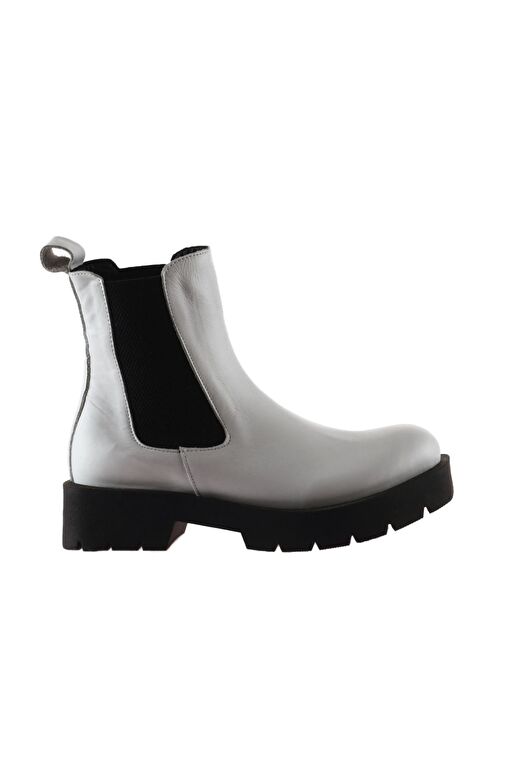 Bueno Shoes Beyaz Deri Kadın Düz Bot 01wt2506 - Görsel 2