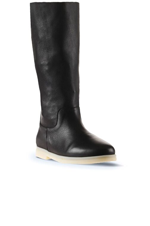 Bueno Shoes Siyah Deri Kadın Düz Çizme 01wt3306 - Görsel 4