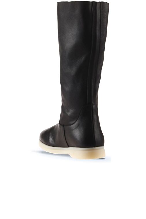 Bueno Shoes Siyah Deri Kadın Düz Çizme 01wt3306 - Görsel 5