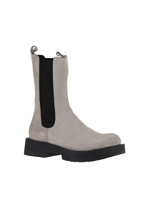 Bueno Shoes Bej Süet Kadın Düz Bot 01wt2516 - Görsel 3