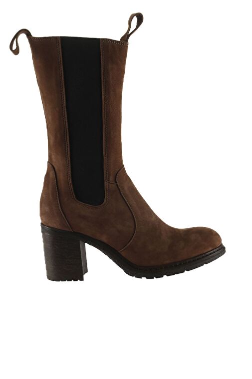 Bueno Shoes Vizon Nubuk Kadın Topuklu Bot 01wt6101 - Görsel 2