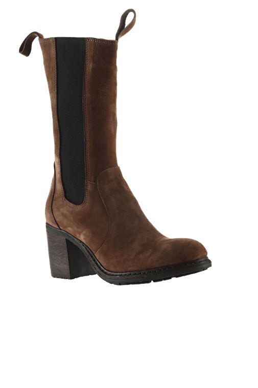Bueno Shoes Vizon Nubuk Kadın Topuklu Bot 01wt6101 - Görsel 3