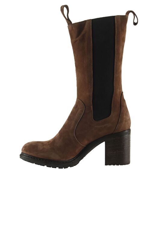 Bueno Shoes Vizon Nubuk Kadın Topuklu Bot 01wt6101 - Görsel 4