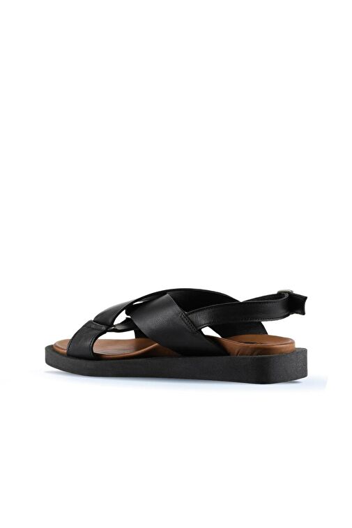Bueno Shoes Siyah Deri Kadın Sandalet 01ws2801 - Görsel 6