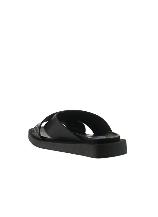 Bueno Shoes Siyah Deri Kadın Düz Terlik 01ws2817 - Görsel 5