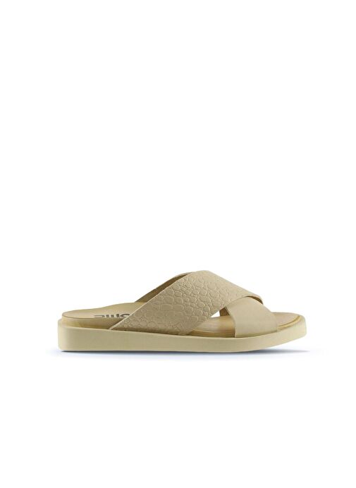 Bueno Shoes Sarı Deri Kadın Düz Terlik 01ws2817 - Görsel 3