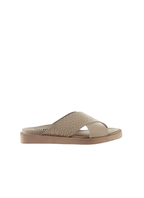 Bueno Shoes Gül Kurusu Deri Kadın Düz Terlik 01ws2817 - Görsel 2