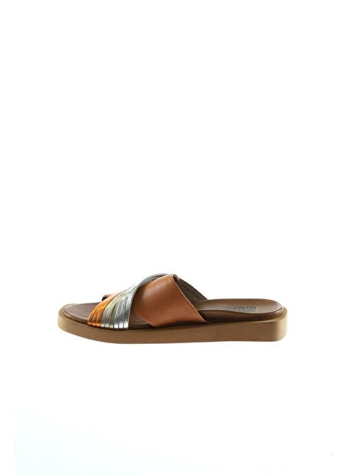 Bueno Shoes Taba Multi Deri Kadın Düz Terlik 01wu3315 - Görsel 4