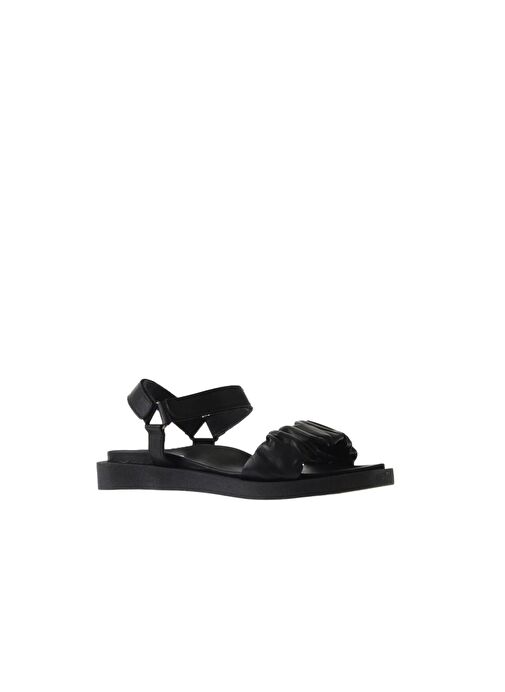 Bueno Shoes Siyah Deri Kadın Sandalet 01wu3317 - Görsel 4