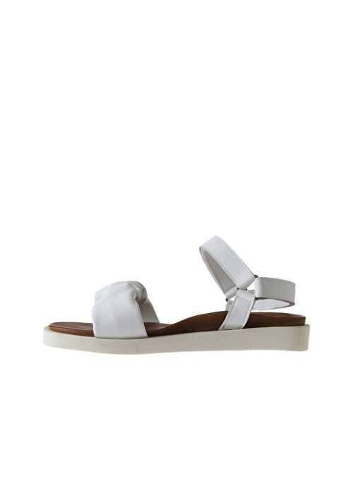 Bueno Shoes Beyaz Deri Kadın Sandalet 01wu3317 - Görsel 5