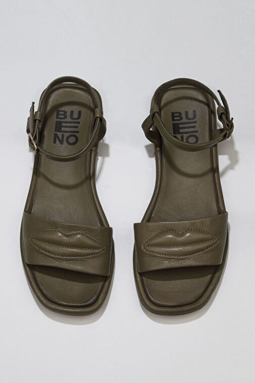 Bueno Shoes Yeşil Deri Kadın Sandalet 01wu4110 - Görsel 2