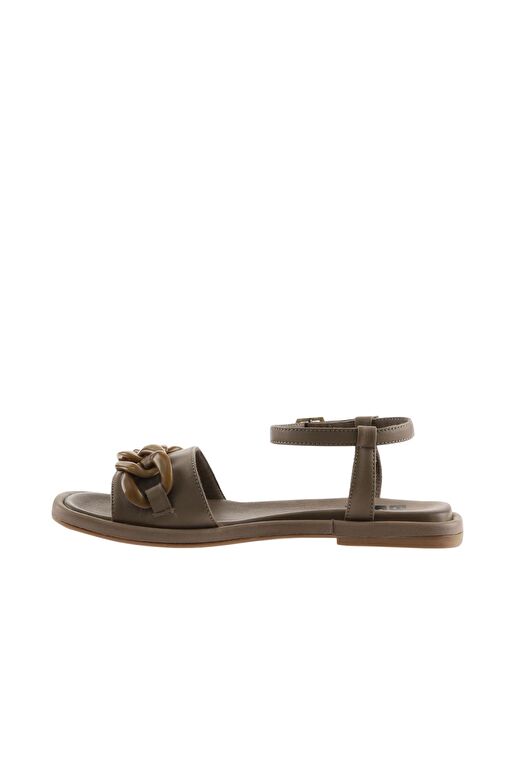 Bueno Shoes Gri Deri Kadın Sandalet 01wu4112 - Görsel 5