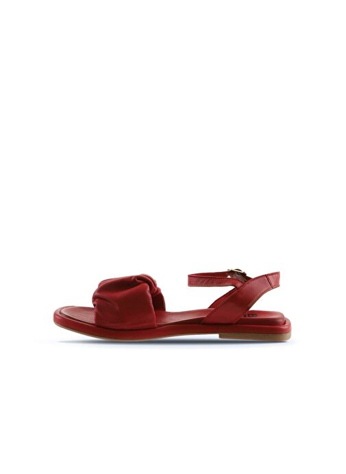 Bueno Shoes Kırmızı Deri Kadın Sandalet 01wu4121 - Görsel 5