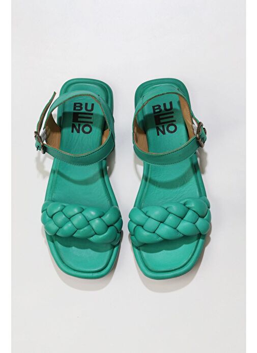 Bueno Shoes Yeşil Deri Kadın Sandalet 01wu4124 - Görsel 2
