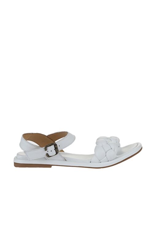 Bueno Shoes Beyaz Deri Kadın Sandalet 01wu4124 - Görsel 5