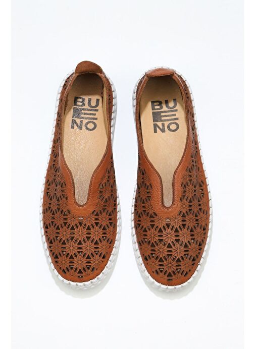 Bueno Shoes Taba Açık Flotter Deri Kadın Günlük Ayakkabı 01wn9605 - Görsel 2