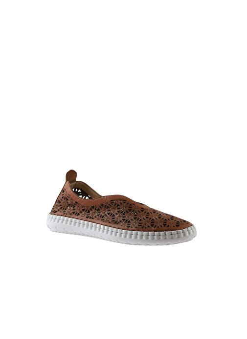 Bueno Shoes Taba Açık Flotter Deri Kadın Günlük Ayakkabı 01wn9605 - Görsel 4