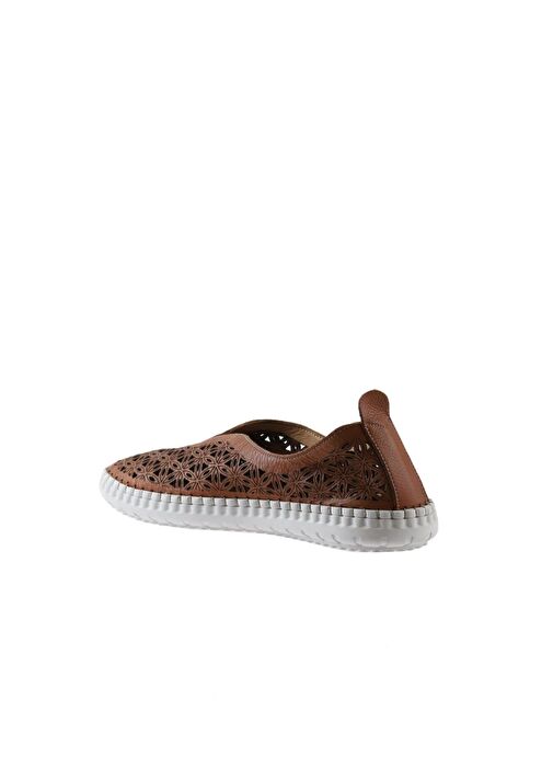 Bueno Shoes Taba Açık Flotter Deri Kadın Günlük Ayakkabı 01wn9605 - Görsel 6