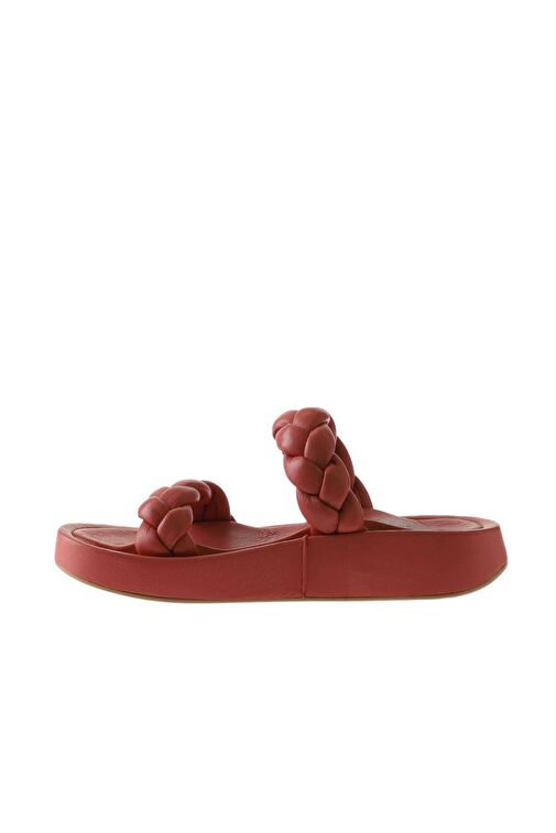 Bueno Shoes Mercan Deri Kadın Dolgu Topuklu Terlik 01wu4640 - Görsel 5