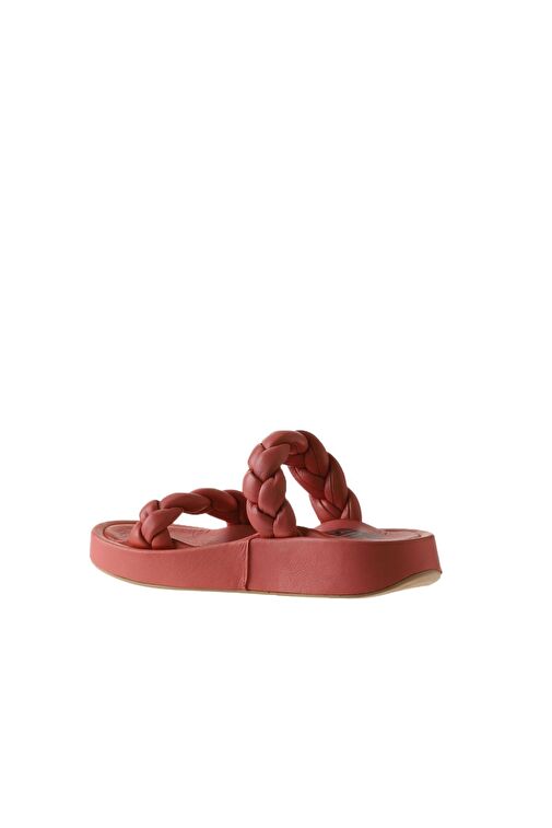 Bueno Shoes Mercan Deri Kadın Dolgu Topuklu Terlik 01wu4640 - Görsel 6