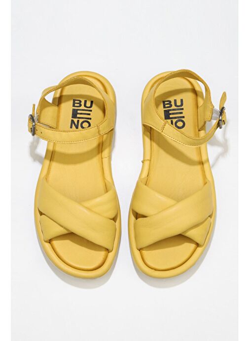 Bueno Shoes Sarı Deri Kadın Sandalet 01wu5901 - Görsel 2
